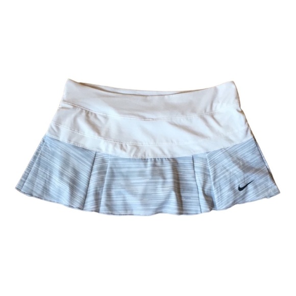Nike Dri-Fit Victory Skort Tennis Golf Size Large White Gray - Picture 4 of 9